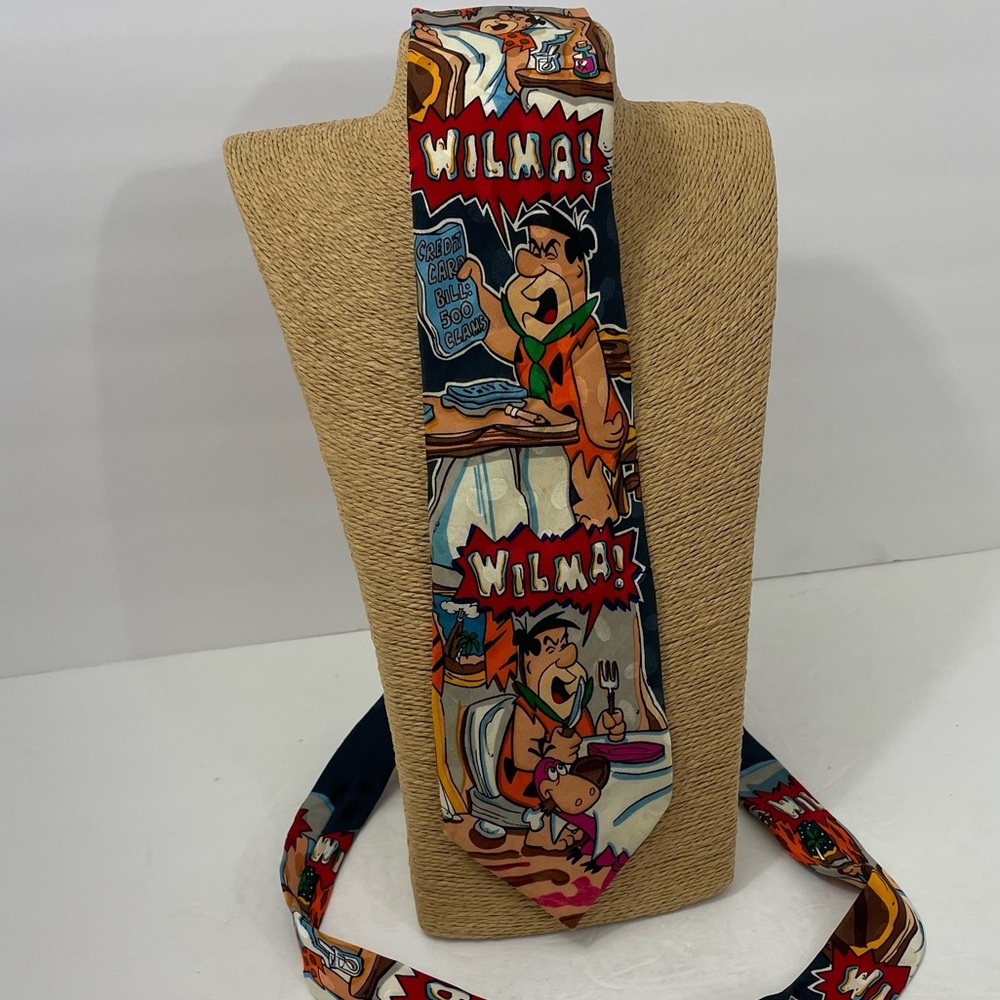 Hanna Barbera The Flintstones Fred “Wilma”Cartoon Novelty Necktie Tie